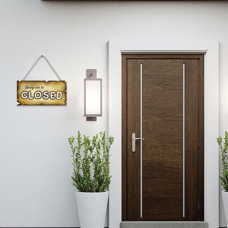 CVANU Unique Business Sign Open and Closed, Double-Sided Sign Wall Decor for Bar, Restaurants, Cafes Pubs, Business Purpose (10inch x 5inch) - Image 5