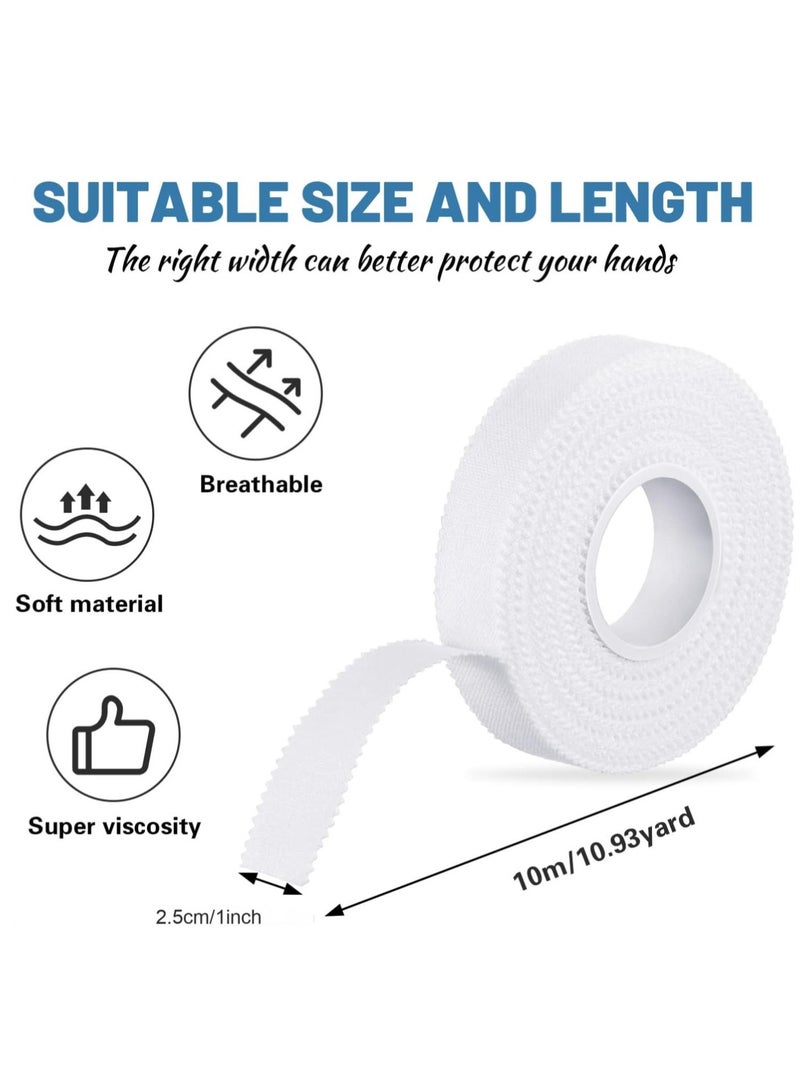 HW Athletic Sports Tape, 3 Rolls Zinc Oxide Tape, 10m x 2.5cm Cohesive Bandage Flexible Breathable Wrist Finger Tape Easy Tear Athletic Sports Tape for Sports Ankle（White） - Image 2