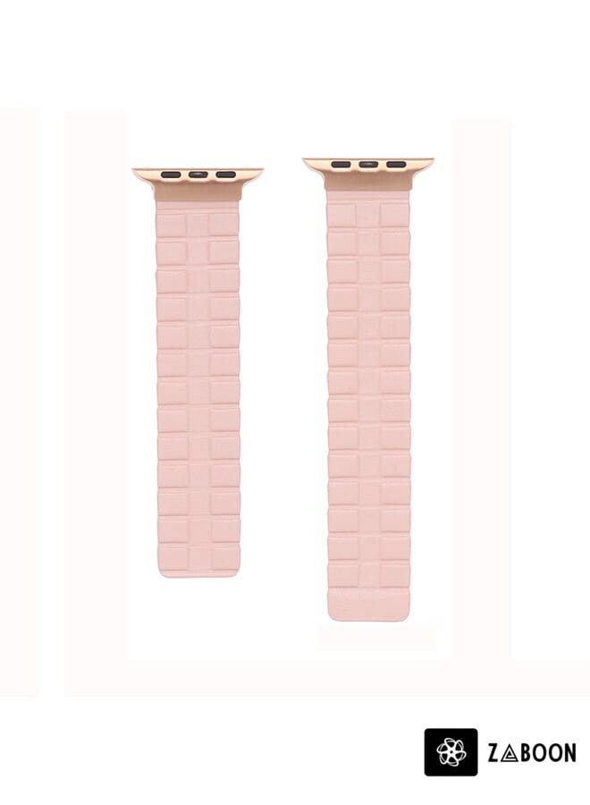 Zaboon Square Two-section Leather Magnetic  Replacement Watch Band For Apple Watch Series 8&7 41mm / SE 2&6&SE&5&4 40mm / 3&2&1 38mm - Image 2