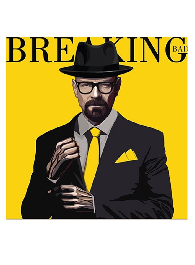 RYN Walter White Breaking Bad Series Themed Wall Art Yellow/Black/Grey 30x30cm - Image 2
