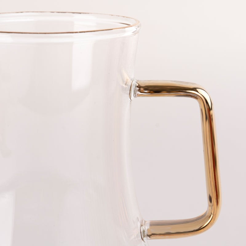 دلتي طقم شاي وقهوة سعودية زجاج وبورسلان أبيض 18 قطعة - Image 4