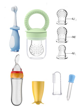 Generic 4-in-1 Silicone Baby Feeder And Cleaner Set For Months+ - Main Image