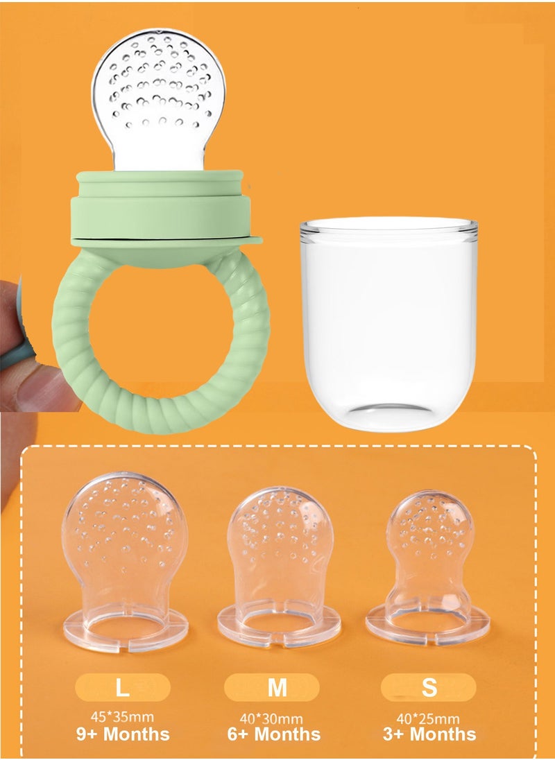 Generic - 4-in-1 Silicone Baby Feeder And Cleaner Set For 6 Months+ Silicone Pouch Kid Toothbrush Food Grade Soft Silicone Whole-Mouth-Baby-Toothbrush for Kids Pacifier Teething-Infant-to-Toddler Training Toothbrush - Image 1