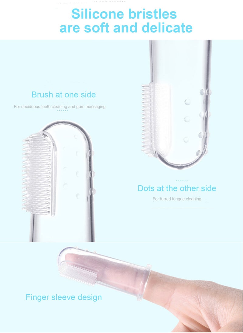 Generic - 4-in-1 Silicone Baby Feeder And Cleaner Set For 6 Months+ Silicone Pouch Kid Toothbrush Food Grade Soft Silicone Whole-Mouth-Baby-Toothbrush for Kids Pacifier Teething-Infant-to-Toddler Training Toothbrush - Image 1