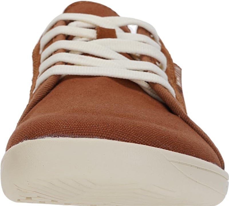 WHITIN Men's Canvas Barefoot Shoes | Wide Toe-Box | Zero-Drop Sole Size 10 Brown Beige 44 - Image 3