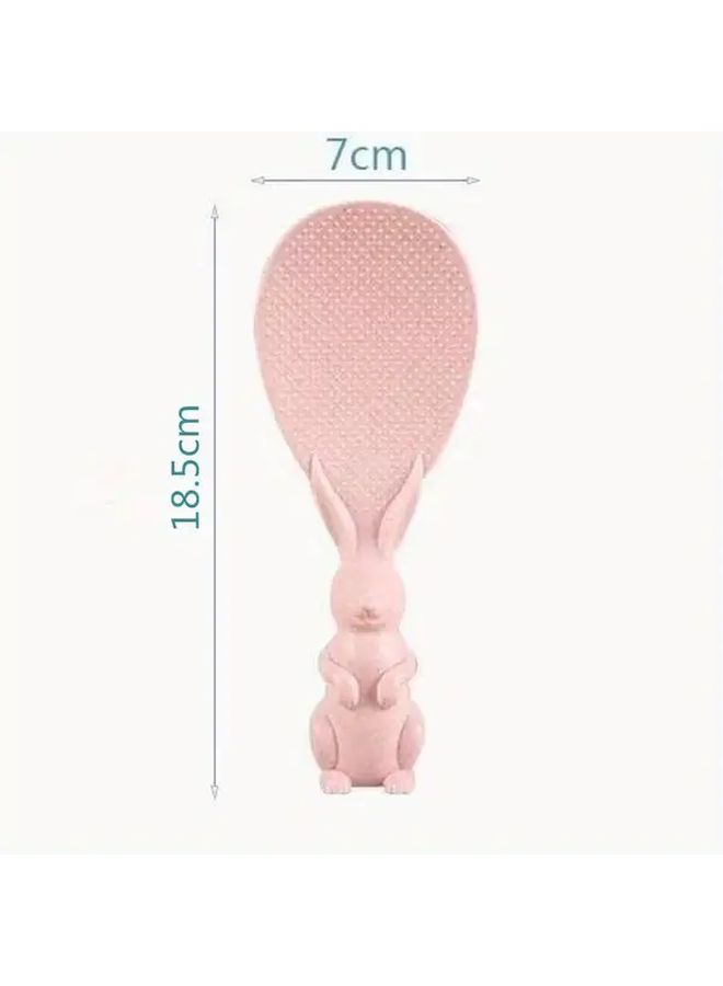 Cartoon Rabbit Design Stand Up Scoop For Rice Potato 2Pcs Random Color - Image 4
