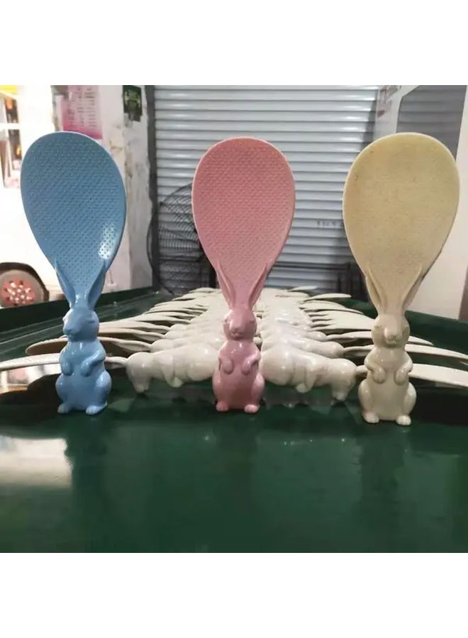 Cartoon Rabbit Design Stand Up Scoop For Rice Potato 2Pcs Random Color - Image 2