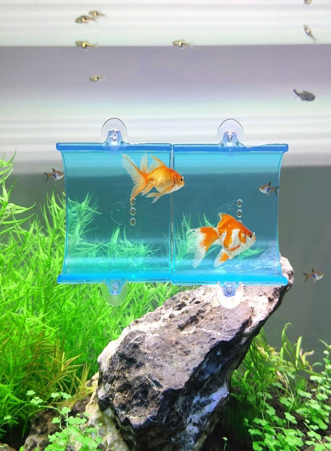 Switior Aquarium Decorations Fish Tank Accessories for Shrimp Cichlid Hiding Breeding, Small Fish Bowl Hide Decoration, Acrylic Tube Tunnel for Betta Fish Tank Decorations, Aquarium Hideout with Suction Cups - Image 1