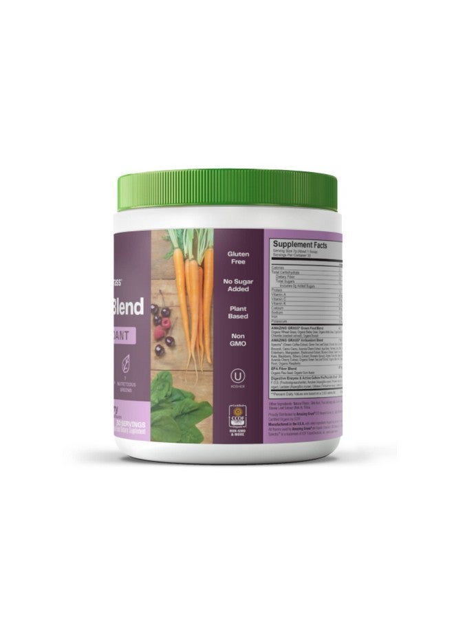 Amazing Grass Greens Blend Antioxidant: Super Greens Powder Smoothie Mix With Organic Spirulina Beet Root Powder Elderberry Bilberry Prebioitics & Probiotics Sweet Berry 30 Servings - Image 3