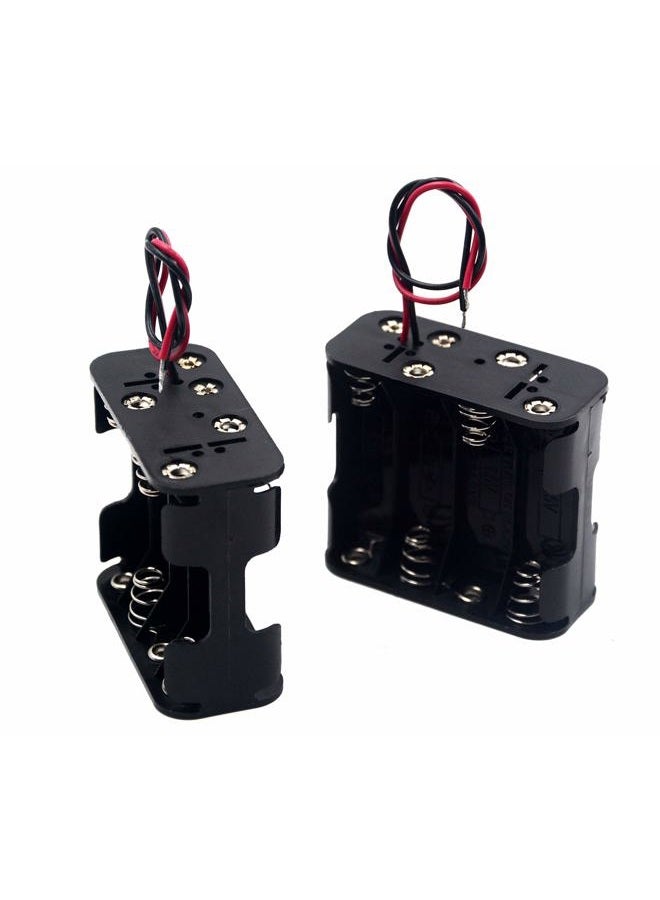LAMPVPATH (Pack of 2) 8 AA Battery Holder, 12v AA Battery Holder, 8 AA Battery Holder With Leads-Double Layers Battery Holder(Each layer loads four aa batteries) - Image 2