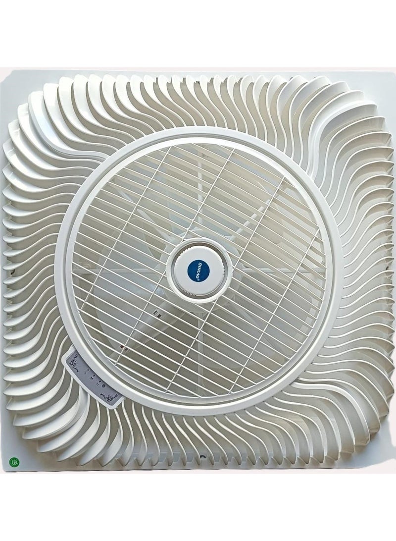BURAQ BCF-R6060R – BURAQ Wave Series 14” Recessed Ceiling Fan (60×60) | Silent 360° Airflow with Remote. - Image 1