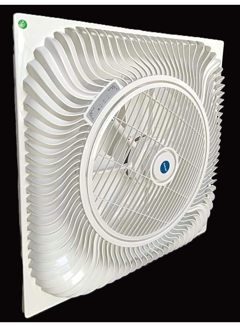BURAQ BCF-R6060R – BURAQ Wave Series 14” Recessed Ceiling Fan (60×60) | Silent 360° Airflow with Remote. - Image 2