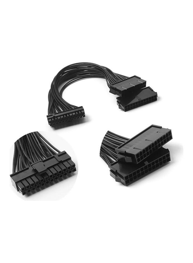 24-Pin Dual Power Supply Adapter Cable Black - Image 3