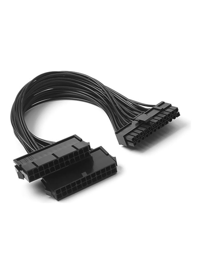 24-Pin Dual Power Supply Adapter Cable Black - Image 1