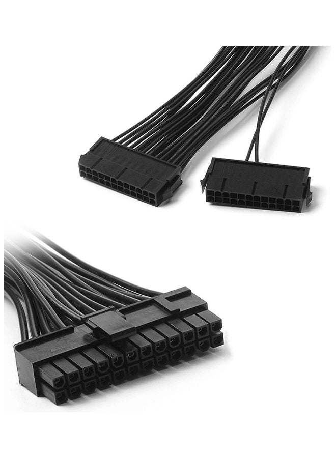 24-Pin Dual Power Supply Adapter Cable Black - Image 4
