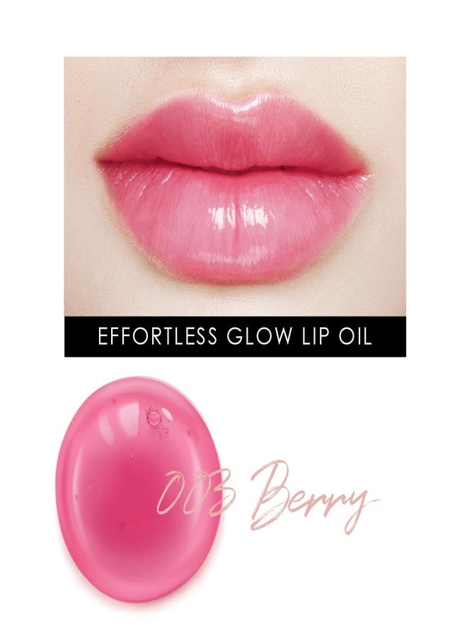 glowiest EFFORTLESS Glow Lip Oil 003 BERRY: Hydrating, Nourishing, Plumping | Non-Sticky Lip Gloss, Sheer, Lip Camellia Oil - 0.17oz (5ml) - Image 4