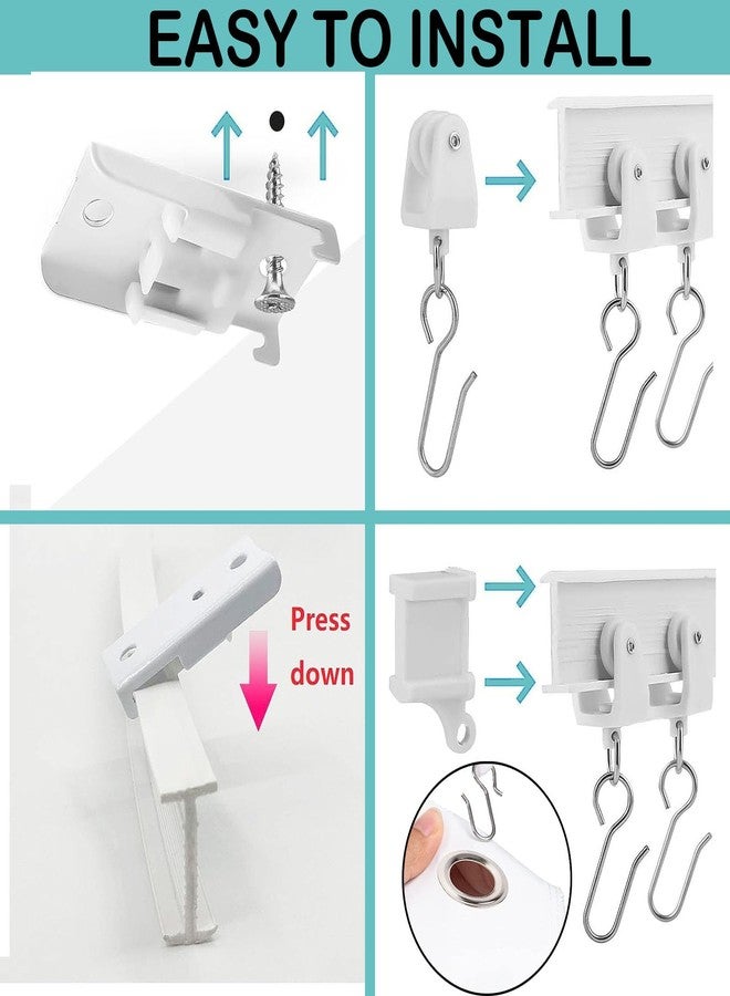 CEILINGRAIL Ceiling Curtain Track Flexible Bendable Ceiling Curtain Rail Set for Window Door Curtain Shower Room Divider Curtains RV (3 Meters) - Image 3