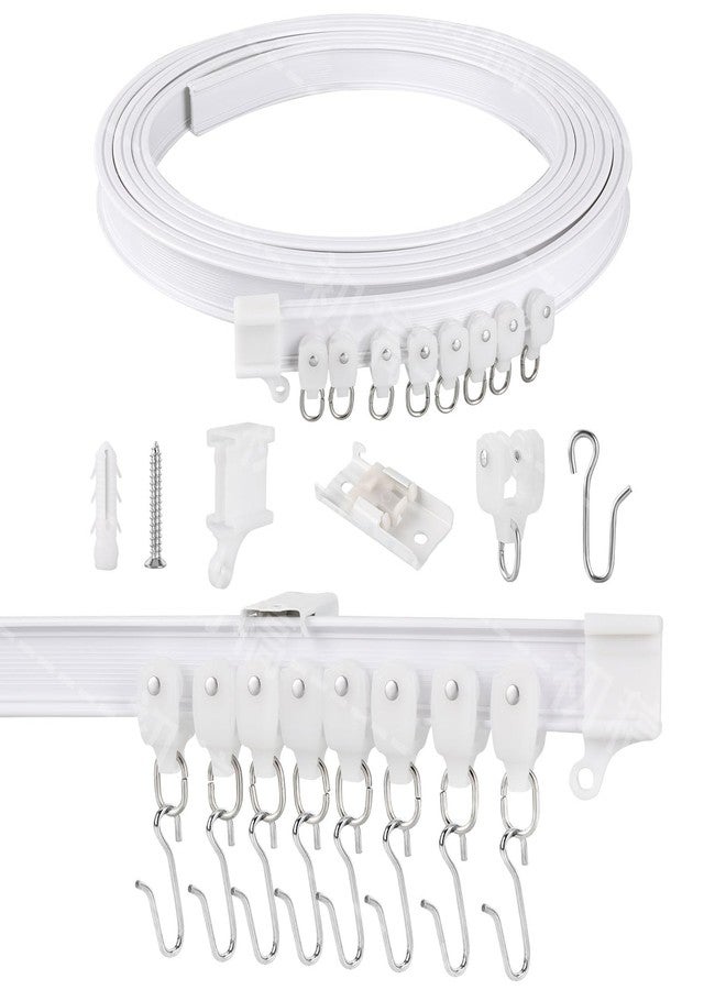 CEILINGRAIL Ceiling Curtain Track Flexible Bendable Ceiling Curtain Rail Set for Window Door Curtain Shower Room Divider Curtains RV (3 Meters) - Image 1