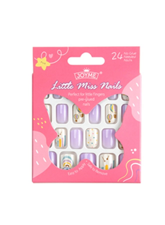 24-Piece Little Miss Nail Set Multicolour - Image 1