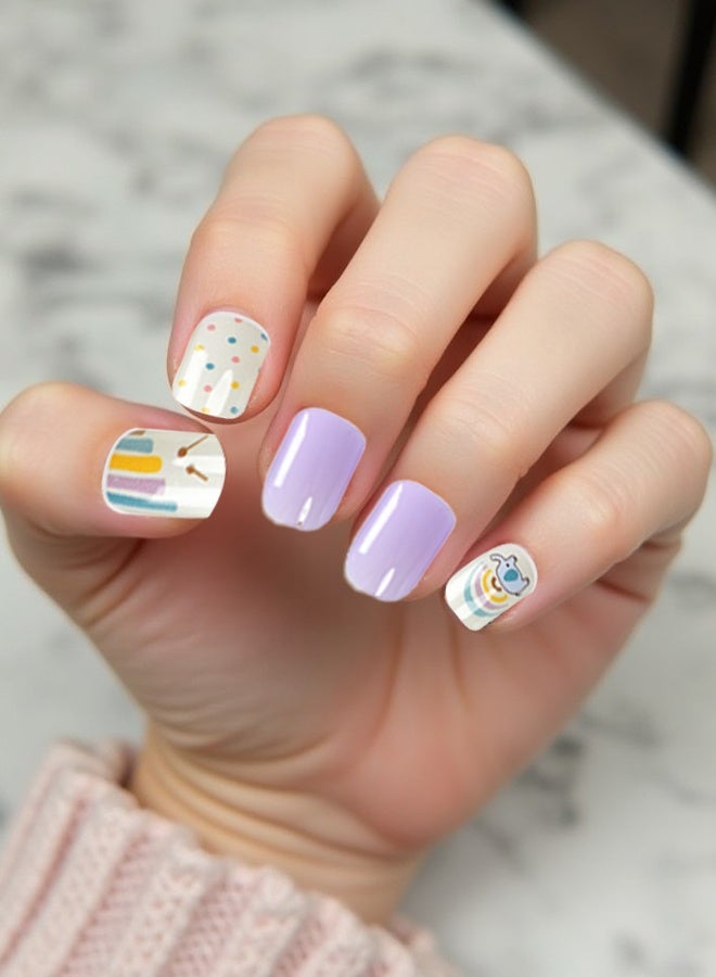 24-Piece Little Miss Nail Set Multicolour - Image 4