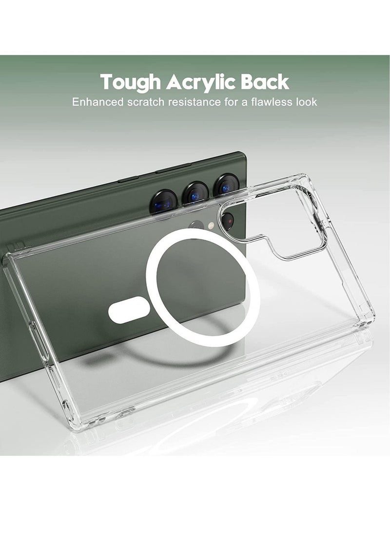 ELTRAZONE Compatible with Samsung Galaxy S23 Ultra Magnetic Case 6.8-Inch (2023) Shock Absorption Anti-Scratch Slim Thin Hard Back Crystal Cover - Image 4