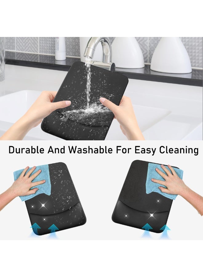 Ergonomic Mouse Pad with Gel Wrist Rest, Lycra Surface, Non-Slip Base, Black – Comfortable Support for Office & Home - Image 3