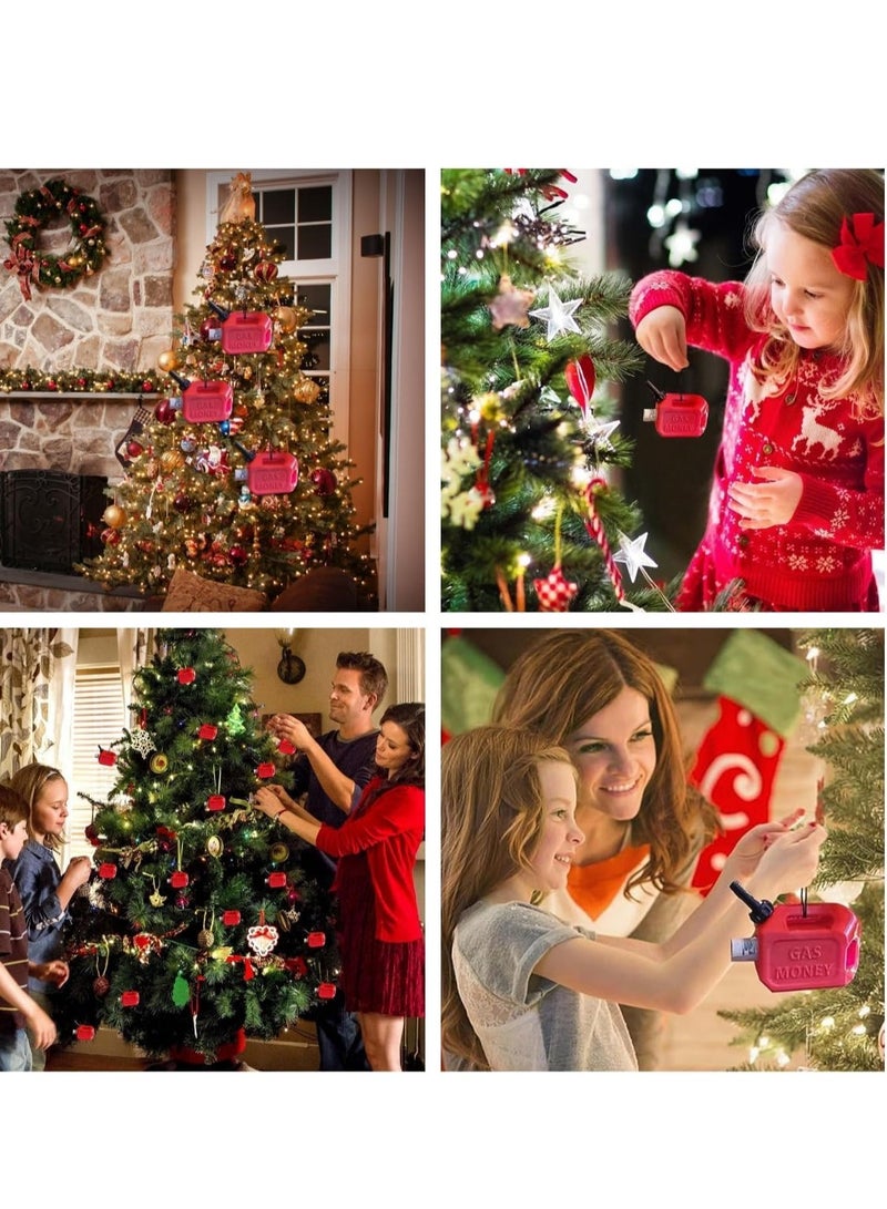 Excefore 4 Pcs Gas Can Ornament, Tree Ornaments, Funny Money Holder Ornament, Gas Tank Saving Money Pendant, Hanging Ornaments for Tree Decoration - Image 5