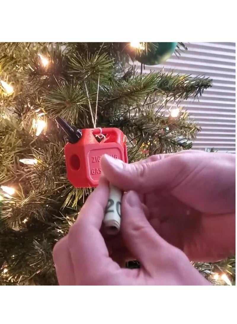 Excefore 4 Pcs Gas Can Ornament, Tree Ornaments, Funny Money Holder Ornament, Gas Tank Saving Money Pendant, Hanging Ornaments for Tree Decoration - Image 2