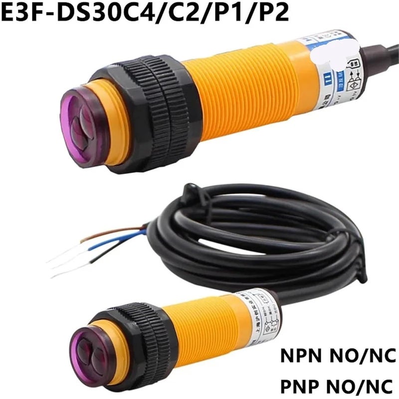E3F DS30P1 مفتاح تقارب مستشعر ضوئي 6-36 فولت تيار مستمر 7-30 سم نطاق الكشف - Image 4