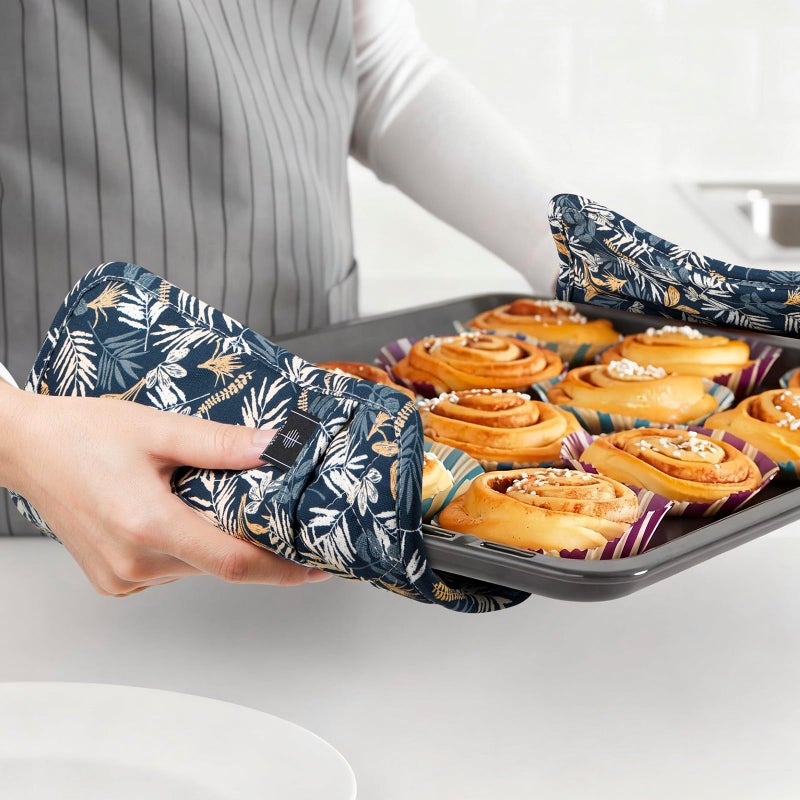 BONTHEE Pot Holders for Kitchen Heat Resistant Hot Pads for Countertops Oven Pot Holders Cotton Potholders for Kitchen Cooking Baking - 2PCS - Image 3