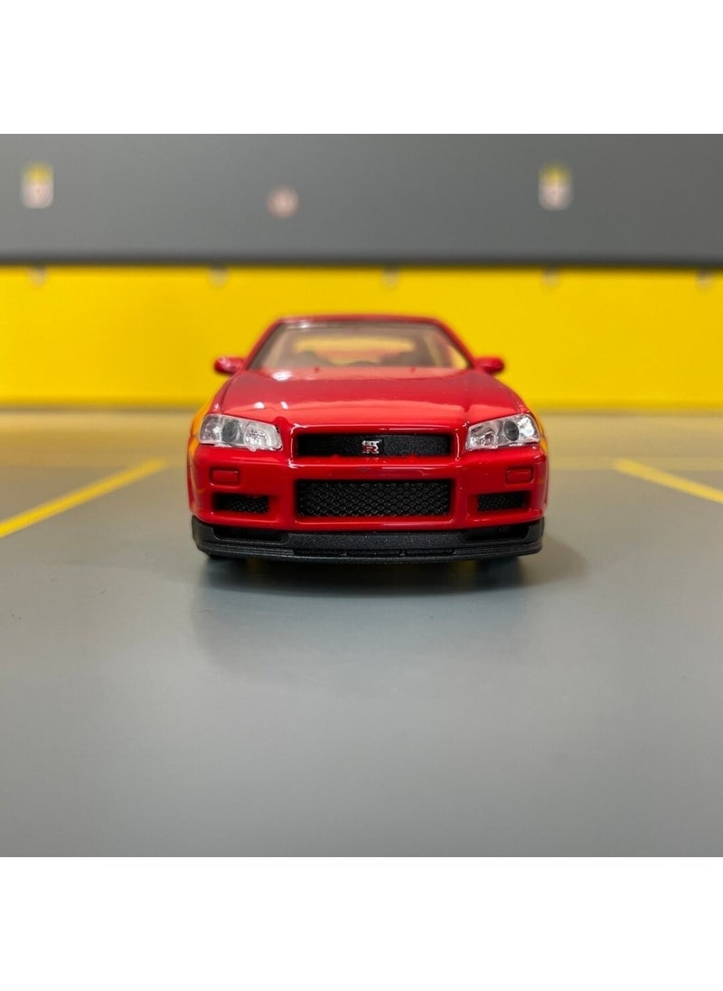 Toprock Store - Nissan Skyline Gt-R R34 1/36 Scale Diecast Metal Model Car Toy Car - Image 1