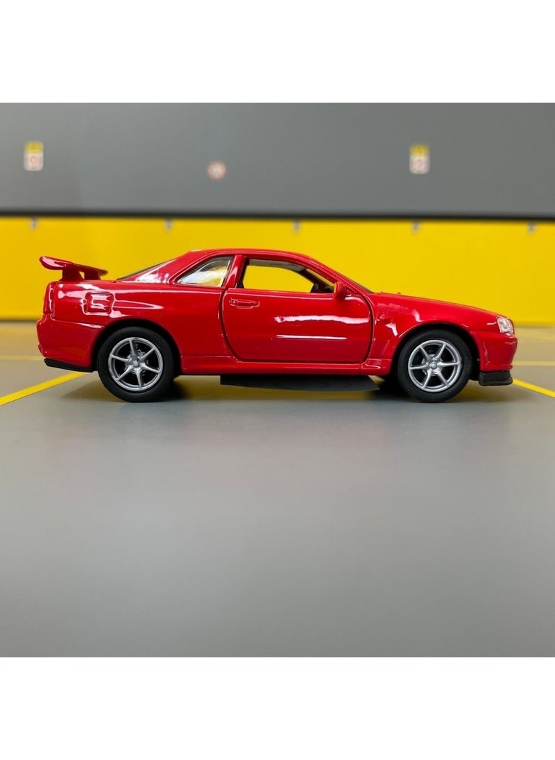 Toprock Store - Nissan Skyline Gt-R R34 1/36 Scale Diecast Metal Model Car Toy Car - Image 1