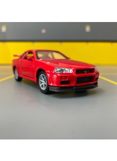 Nissan Skyline Gt-R R34 1/36 Scale Diecast Metal Model Car Toy Car
