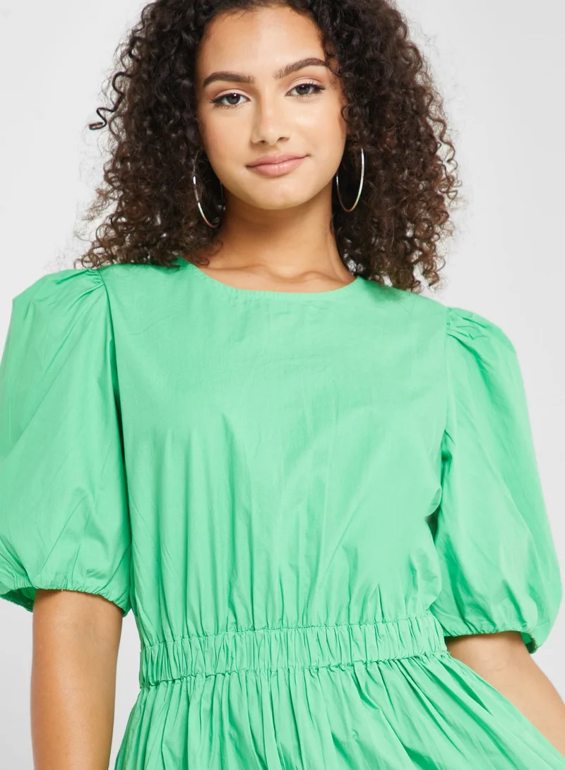 ONLY Puff Sleeve Tiered Dress
