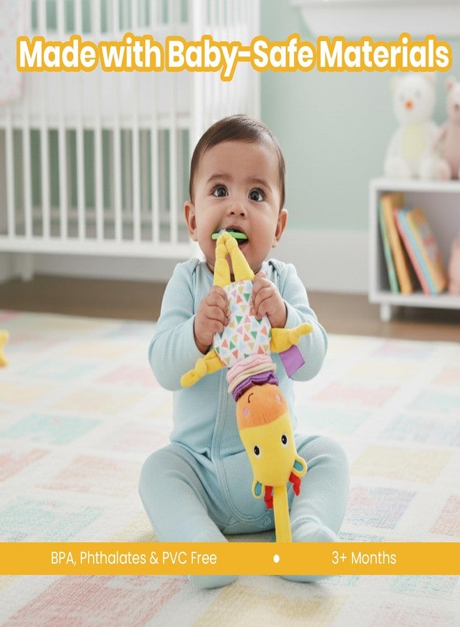 Nuluv Jittery Musical Moo Baby Stroller Toy, Vibrating Soft Plush Toy with Teether and Gentle Music, Hanging Crib Toy, Non-Toxic, BPA-Free, Travel-Friendly, for Kids 3+ Months - Image 5