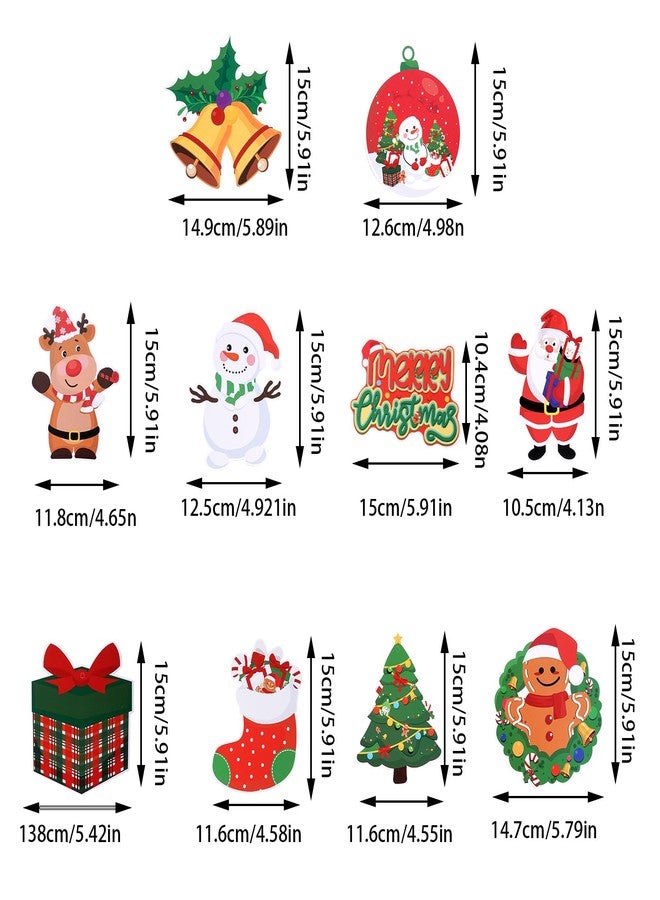 Sucrain Christmas Hanging Foil Swirl Decorations Set Holiday Hanging Swirls Ceiling Decorations Santa Snowman Elk Sign Holiday Christmas Party Supplies - Image 2
