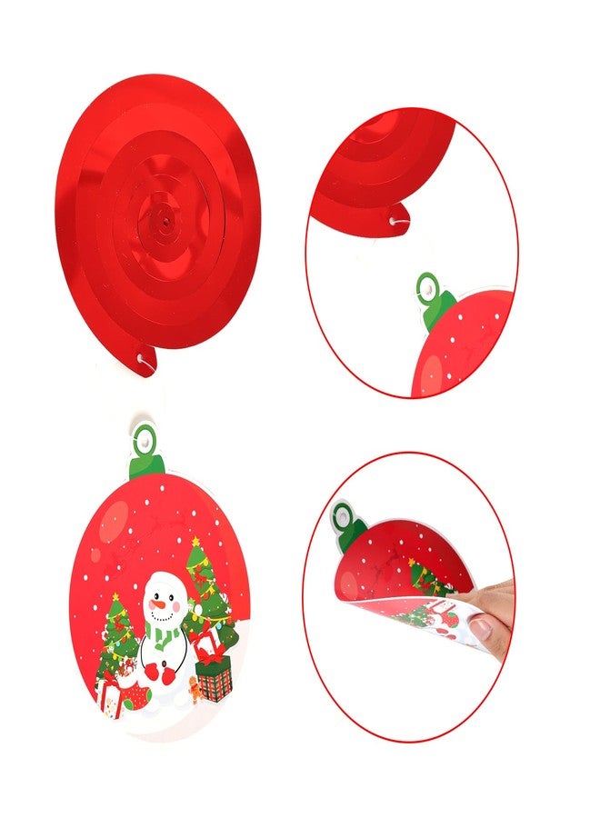 Sucrain Christmas Hanging Foil Swirl Decorations Set Holiday Hanging Swirls Ceiling Decorations Santa Snowman Elk Sign Holiday Christmas Party Supplies - Image 4