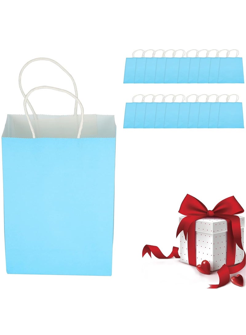 ECVV Gift Bags 48 Pieces Set Eco-Friendly Paper Bags With Handles Bulk Paper Bags Shopping Bags Kraft Bags Retail Bags Party Bags | BLUE, 21 * 15 * 8 Cm | - Image 2