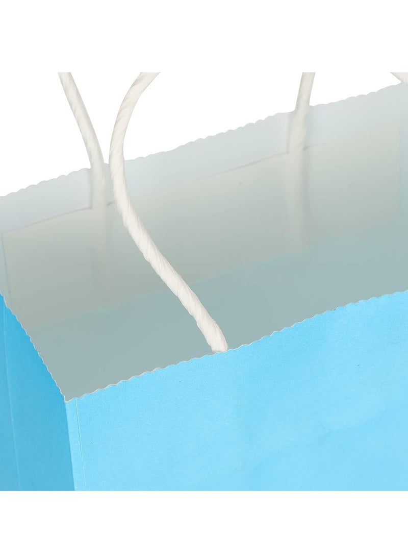 ECVV Gift Bags 48 Pieces Set Eco-Friendly Paper Bags With Handles Bulk Paper Bags Shopping Bags Kraft Bags Retail Bags Party Bags | BLUE, 21 * 15 * 8 Cm | - Image 5