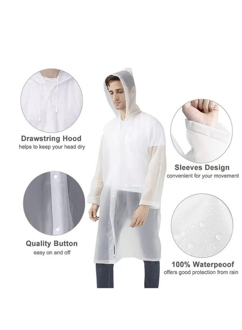 Adult Raincoat with Hood and Reusable Drawstring - Image 2