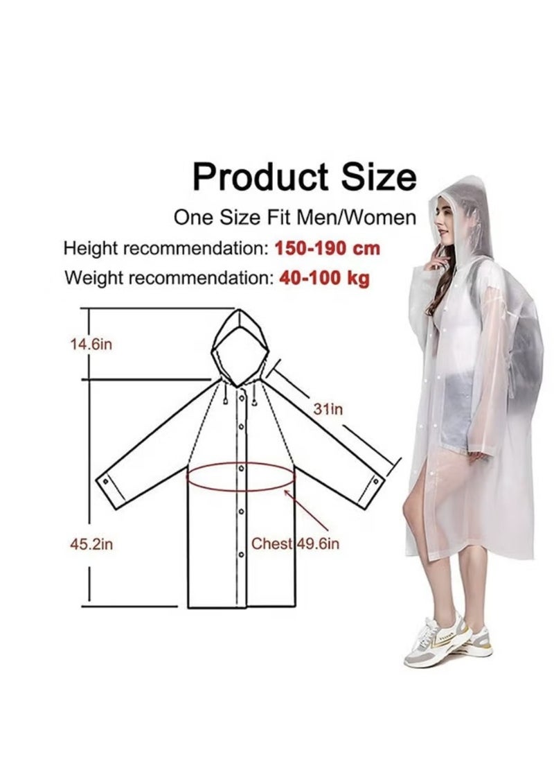 Adult Raincoat with Hood and Reusable Drawstring - Image 4