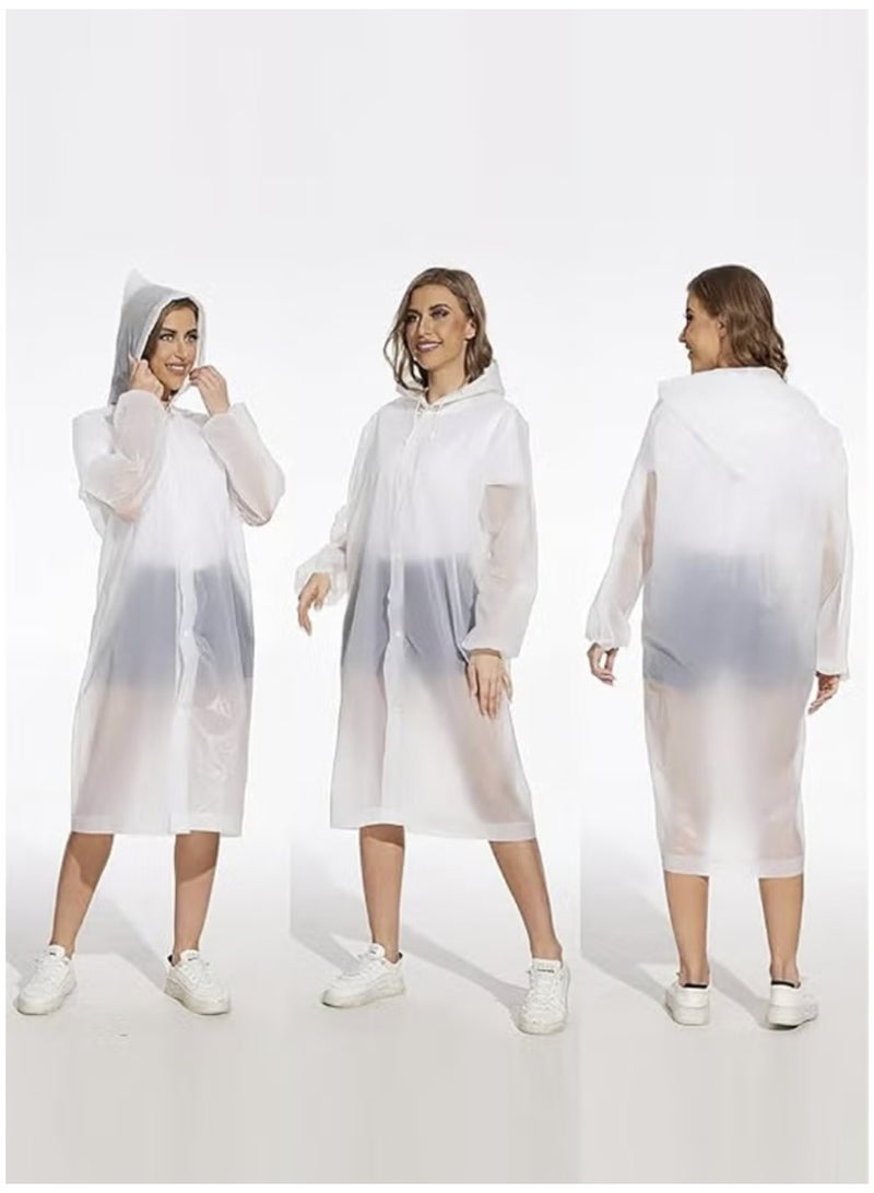 Adult Raincoat with Hood and Reusable Drawstring - Image 1