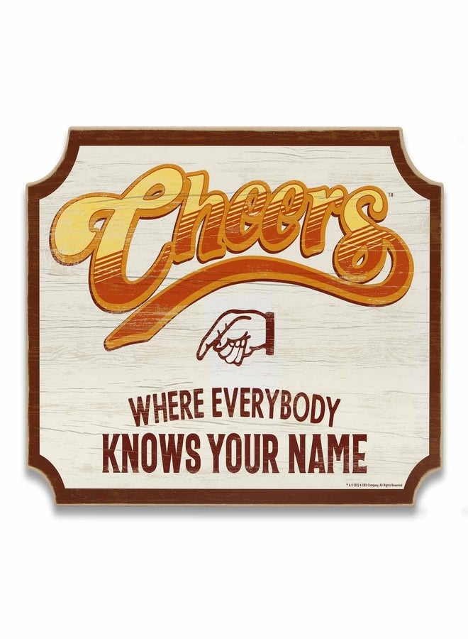 Open Road Brands Cheers Where Everybody Knows Your Name Wood Wall Decor - Fun Cheers Sign for Home Decorating - Image 1