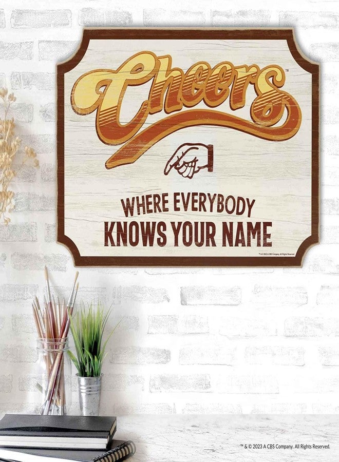Open Road Brands Cheers Where Everybody Knows Your Name Wood Wall Decor - Fun Cheers Sign for Home Decorating - Image 5