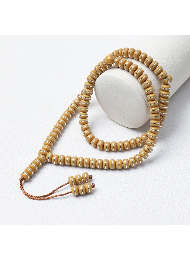 NIBEMINENT 99 Muslim Prayer Beads Yellow/8mm