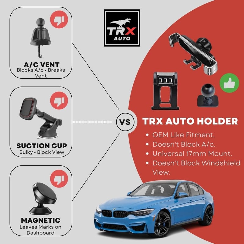 TRX AUTO Phone Holder Mount With Gravity Phone Holder For BMW 3 Series & 4 Series 2013 To 2019 | BMW 3 Series Accessories | BMW 4 Series Accessories - Image 2