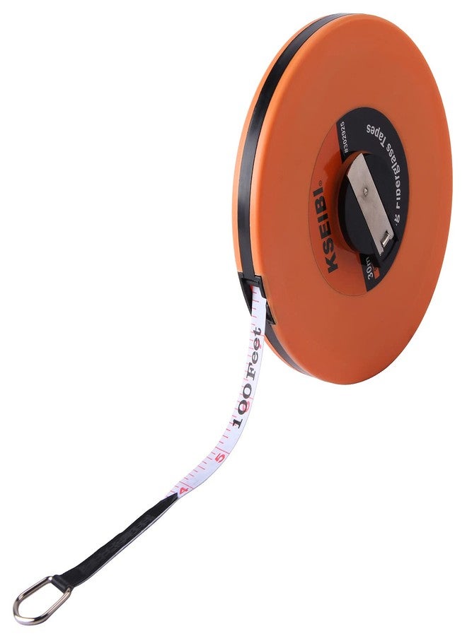 KSEIBI 302940 Closed Reel Long Tape Measure 165 ft Flexible Fiberglass Double Face Printing Inch/Metric for Land, Yard Distance Measurement, and Construction Work (165ft / 50m) - Image 1
