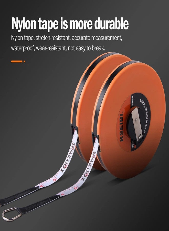 KSEIBI 302940 Closed Reel Long Tape Measure 165 ft Flexible Fiberglass Double Face Printing Inch/Metric for Land, Yard Distance Measurement, and Construction Work (165ft / 50m) - Image 4