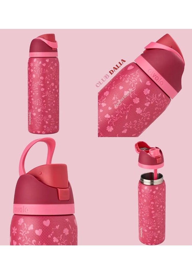 Owala Freesip Insulated Stainless Steel Water Bottle With Straw For Sports And Travel, Bpa-Free,Freesip Insulated Stainless Steel Water Bottle With Straw For Sports And Travel, Bpa-Free, Love letter 32OZ  - Image 2