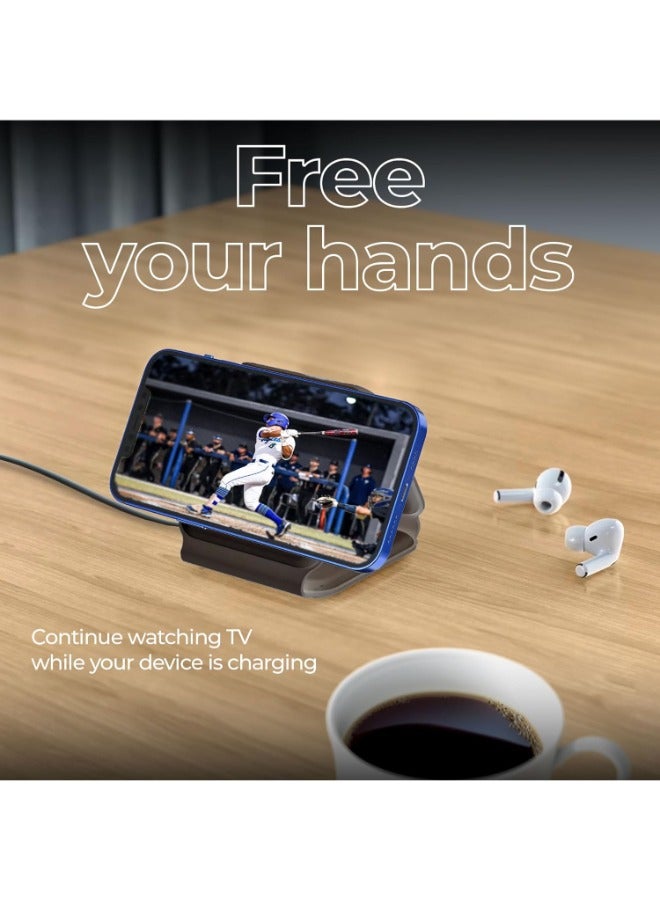 Digitplus 3 in 1 Charging Station Wireless Foldable Travel Charger for Multiple Devices, Magnetic and Compatible for iPhone 15/14/13/12/Pro/Max, i Watch, Ear Pods 3/2/Pro (with Adapter) - Image 3